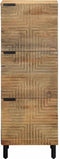 vidaXL - Hoge - kast - 40x33x110 - cm - massief - mango - bruin