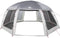 vidaXL - Zwembadtent - met - uitneembare - buiten- - gaaswanden - 612x612 - cm - grijs