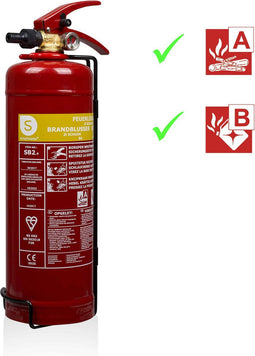 Smartwares SB2NL - Brandblusser Schuim 2L - Geschikt voor brandklasse A en B - Rood