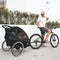 Deryan Luxe Fietskar - 3-in-1 Fietskar Hardloopkinderwagen - Zwart