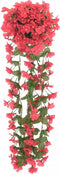 Kerstslingers met bloemen 3 st 85 cm rozé