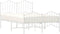 vidaXL - Bedframe - met - hoofd- - en - voeteneinde metaal - wit - 120x190 - cm
