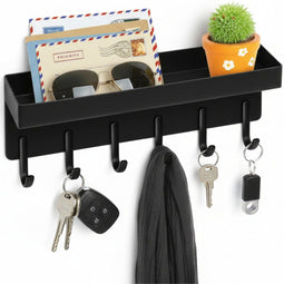 Luft Sleutelhouder - Kapstok - 6 Haken - Magnetisch - Zwart