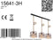Globo Marco - hanglamp - 3 lichtpunten - zwart - E27 - 15641-3H