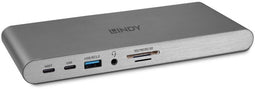 Lindy DST-Pro 5K - Dockingstation - 3x USB 3.2 Gen1 - 2x DisplayPort - HDMI 2.0 - Ethernet 1Gbps