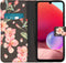 iMoshion Hoesje Geschikt voor Samsung Galaxy A33 Hoesje Met Pasjeshouder - iMoshion Design Softcase Bookcase - Zwart / Blossom Watercolor Black