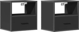 vidaXL - Nachtkastjes - wandgemonteerd - 2 - st - 40x31x39,5 - cm - zwart