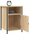 vidaXL - Nachtkastje - 40x42x60 - cm - bewerkt - hout - sonoma - eikenkleurig