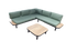 Eurofleur aanbieding - Moa cornerset zwart/acacia incl. royal stone green kussens