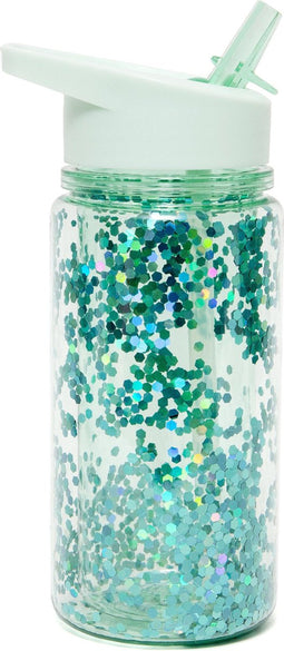 Drinkfles Glitter Green Lily | Petit Monkey