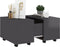 vidaXL - Salontafel - 60x60x38 - cm - bewerkt - hout - hoogglans - grijs
