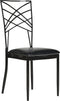 GIRARD - Eetkamerstoel set van 2 - Zwart - Metaal