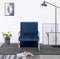 vidaXL Fauteuil met chromen poten fluweel blauw