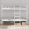vidaXL - Stapelbed - zonder - matras - 80x200 - cm - staal - wit