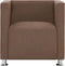 vidaXL Fauteuil kubus stof bruin