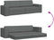 vidaXL - Vloersofa - Bed - 2-in-1 - Donkergrijs - 245x150x60,5 - cm - Stof