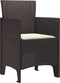 vidaXL - Tuinstoelen - met - Kussens - 4 - stuks - Bruin - Poly - Rattan