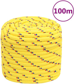 vidaXL - Boottouw - 16 - mm - 100 - m - polypropyleen - geel