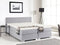 PRESIDENT - Boxspringbed - Lichtgrijs - 180 x 200 cm - Polyester