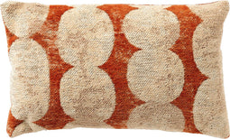 Dutch Decor RORY - Kussenhoes 30x50 cm - natuurlijke look - Potters Clay - steenrood en bruin - met rits