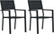 vidaXL - Tuinstoelen - 2 - st - hout-look - HDPE - zwart