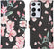 iMoshion Hoesje Geschikt voor Samsung Galaxy S21 Ultra Hoesje Met Pasjeshouder - iMoshion Design Softcase Bookcase - Meerkleurig / Blossom Watercolor Black