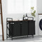 vidaXL - Wasmand - 3 - vakken - met - plank - bruin - eikenkleurig