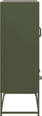 vidaXL - Hoge - kast - 68x39x111,5 - cm - staal - olijfgroen