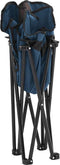 vidaXL - Campingstoelen - 2 - st - met - vakje - inklapbaar - blauw