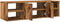 vidaXL - Wandkast - 101x30x29 - cm - bewerkt - hout - oud - houtkleurig