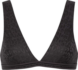 Beachlife Textured Leo - Easy fit bikinitop Dames - Cupmaat B t/m D - Grijs/Antraciet/Dierenprint