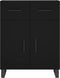 vidaXL - Dressoir - 69,5x34x90 - cm - bewerkt - hout - zwart