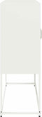 vidaXL - Dressoir - 100,5x39x107 - cm - koudgewalst - staal - wit