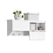 SoBuy FHK24-W - Wandkapstok - 5 haken en plank - Wit