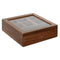 Box for Infusions Home ESPRIT Natuurlijk Kristal Acacia 20,5 x 20,5 x 6,5 cm