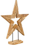 Sens-Line - Decoratie Ster met Standaard - Teakhout - 82x12x88cm