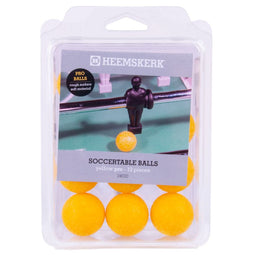 Heemskerk PRO Tafelvoetbalballen voor extra grip - geel - per 12 stuks