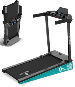 TibaGoods Elektrische Loopband - Inklapbaar - 12 Programma's - 1 t/m 12 km/h - Hellingsfunctie - Max. 130 kg