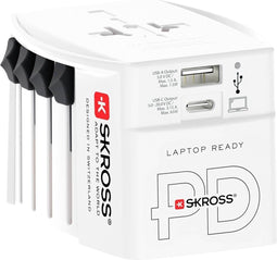 Skross MUV USB AC65PD - Reisadapter - 2 USB-poorten 65W PD - Wit
