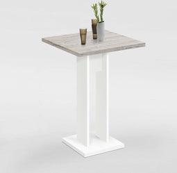 FMD - Eettafel - 70 - cm - zandeikenkleurig - en - wit