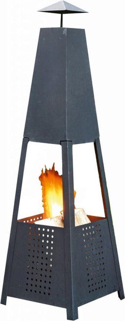 Edco metalen vuurkorf 100 cm hoog - bovenstuk 30x30x55cm