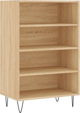vidaXL - Hoge - kast - 57x35x90 - cm - bewerkt - hout - sonoma - eikenkleurig