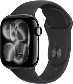Apple Watch Series 11 - Smartwatch - 5G - 42mm - Jet Black Aluminium Case met Black Sport Band S/M