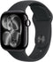 Apple Watch Series 11 - Smartwatch - 5G - 42mm - Jet Black Aluminium Case met Black Sport Band S/M