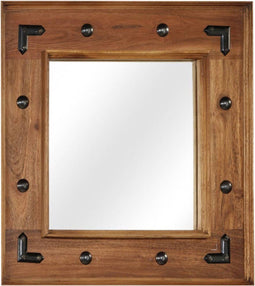 vidaXL - Spiegel - 50x50 - cm - massief - acaciahout