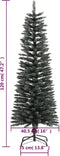 vidaXL - Kunstkerstboom - met - standaard - smal - 120 - cm - PVC - groen