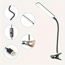 Bureaulamp - Met Klem – Dimbaar 10 Modi - 3 Kleurstanden