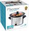 Bestron ASC350 - Slowcooker 3,5L - 3 programma's keramische pan glazen deksel - Zilver