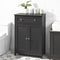 SoBuy FRG238-DG - Badkamermeubel - 1 lade 2 deuren - Donkergrijs MDF 60cm