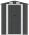 vidaXL - Tuinschuur - 192x440x223 - cm - gegalvaniseerd - staal - antracietkleurig
